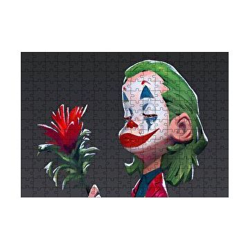 Cakapuzzle Gül İle Ağlayan Joker Görseli 120 Parça Ahşap Puzzle