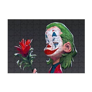 Cakapuzzle Gül İle Ağlayan Joker Görseli 120 Parça Ahşap Puzzle