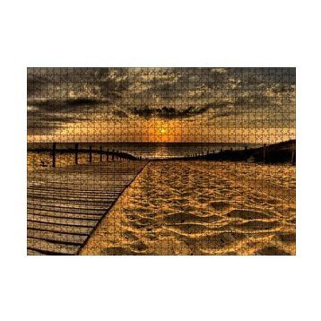 Cakapuzzle Gün Batımında Plaj 120 Parça Ahşap Puzzle
