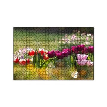Cakapuzzle Gün Işığı Renkli Lale Bahçesi 120 Parça Puzzle