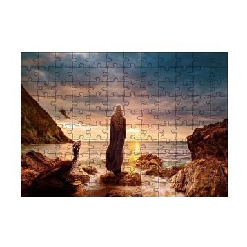 Cakapuzzle Günbatımı Daenerys Targaryen 120 Parça Ahşap Puzzle