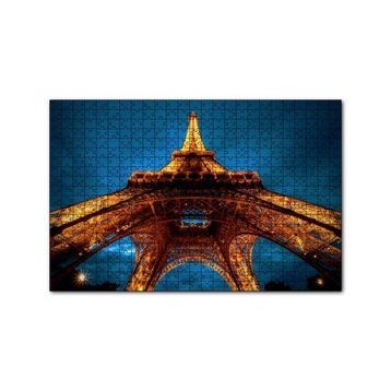 Cakapuzzle Günbatımı Eyfel Kulesi Alttan Görünüş 120 Parça Ahşap Puzzle
