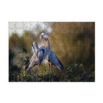 Cakapuzzle Günbatımında Balıkçıl Çift 120 Parça Ahşap Puzzle