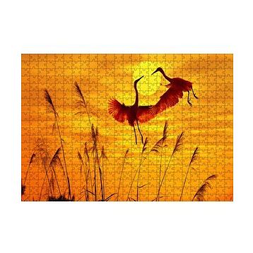 Cakapuzzle Günbatımında Balıkçılların Dansı 120 Parça Ahşap Puzzle