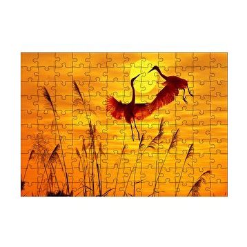 Cakapuzzle Günbatımında Balıkçılların Dansı 120 Parça Ahşap Puzzle
