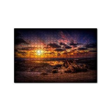 Cakapuzzle Günbatımında Kuşlar ve Bulutlar 120 Parça Ahşap Puzzle