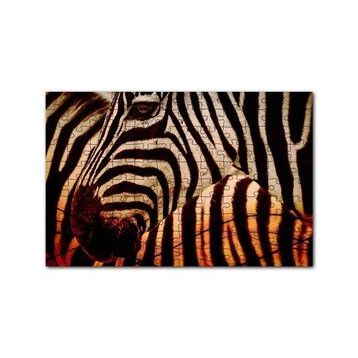 Cakapuzzle Günbatımında Zebra Desenleri Yakın Çekim 120 Parça Ahşap Puzzle