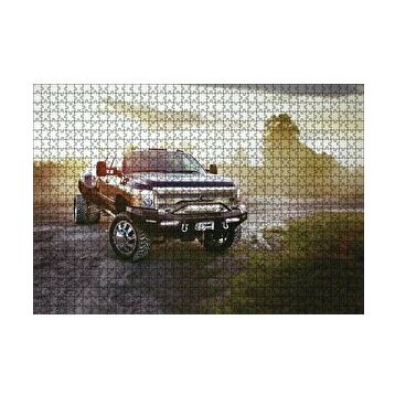Cakapuzzle Gündoğumu ve Chevrolet Kamyonet 120 Parça Ahşap Puzzle