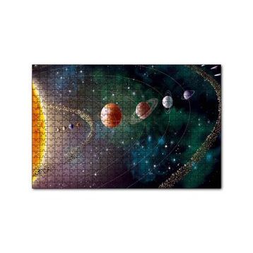 Cakapuzzle Güneş Sistemi ve Yörüngede Gezegenler 120 Parça Ahşap Puzzle