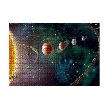 Cakapuzzle Güneş Sistemi ve Yörüngede Gezegenler 120 Parça Ahşap Puzzle