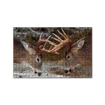 Cakapuzzle Hakimiyet Mücadelesindeki Geyikler 120 Parça Ahşap Puzzle