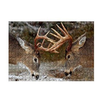 Cakapuzzle Hakimiyet Mücadelesindeki Geyikler 120 Parça Ahşap Puzzle