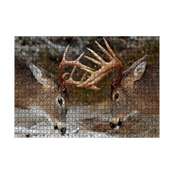 Cakapuzzle Hakimiyet Mücadelesindeki Geyikler 120 Parça Ahşap Puzzle