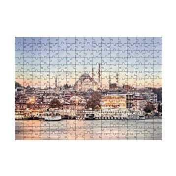Cakapuzzle Haliçte Vapurlar ve Arkada Camiler 120 Parça Ahşap Puzzle
