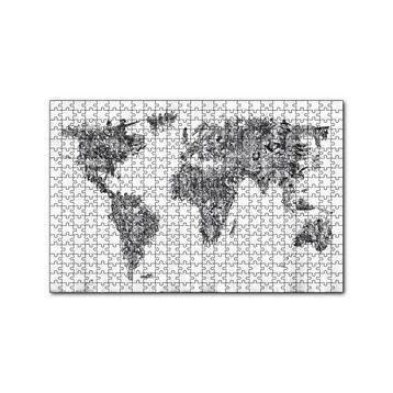 Cakapuzzle Halklardan Oluşan Dünya Haritası 120 Parça Ahşap Puzzle