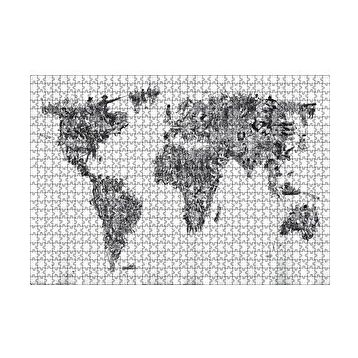 Cakapuzzle Halklardan Oluşan Dünya Haritası 120 Parça Ahşap Puzzle