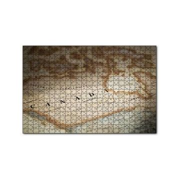 Cakapuzzle Harita Üzerinde Yakın Plan Kanada 120 Parça Ahşap Puzzle