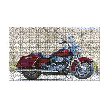 Cakapuzzle Harley Davidson Bordo Motorsiklet 120 Parça Ahşap Puzzle