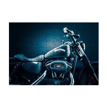 Cakapuzzle Harley Davidson Siyah Klasik Karanlık Mod 120 Parça Ahşap Puzzle