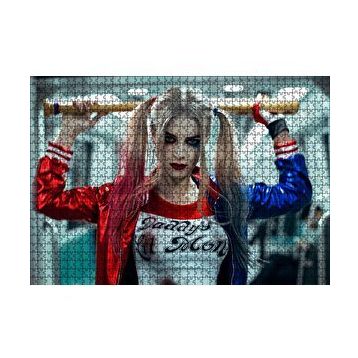 Cakapuzzle Harley Quinn Beyzbol Sopasıyla 120 Parça Ahşap Puzzle