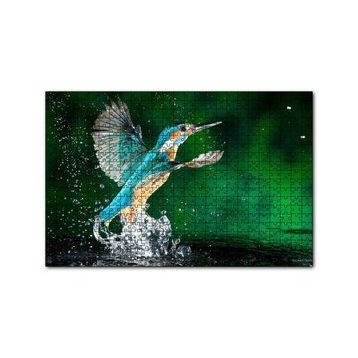 Cakapuzzle Havalanan Sinekkuşu ve Su Damlacıkları 120 Parça Ahşap Puzzle