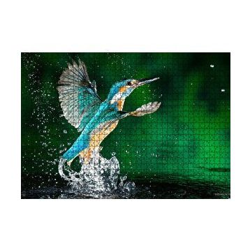 Cakapuzzle Havalanan Sinekkuşu ve Su Damlacıkları 120 Parça Ahşap Puzzle