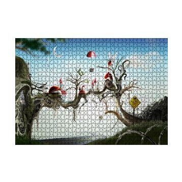 Cakapuzzle Hayaller Ülkesi Şatolar Arasındaki Köprü 120 Parça Ahşap Puzzle
