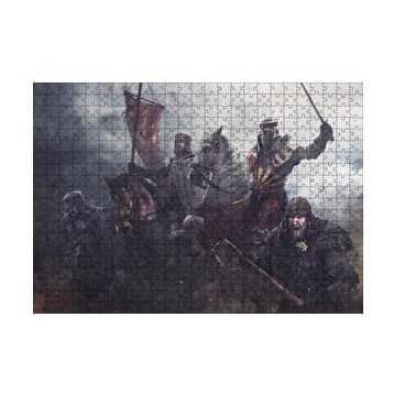 Cakapuzzle Hayat Feodaldir At Zırh Savaş Görseli 120 Parça Ahşap Puzzle