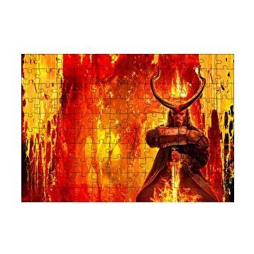 Cakapuzzle Hellboy Lav Yağmuru 120 Parça Ahşap Puzzle