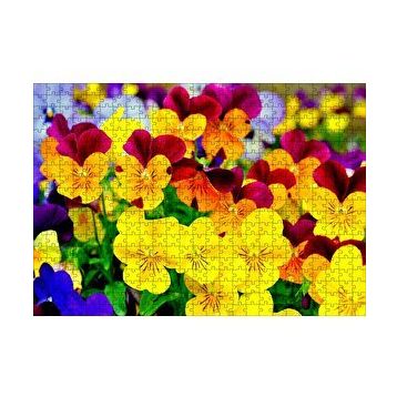 Cakapuzzle Hercai Menekşe Renkli Yaprakları Görsel 120 Parça Ahşap Puzzle