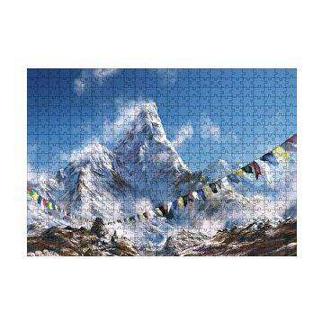 Cakapuzzle Himalayalarda Dua Bayrakları 120 Parça Ahşap Puzzle