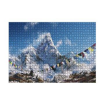Cakapuzzle Himalayalarda Dua Bayrakları 120 Parça Ahşap Puzzle