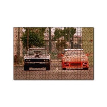 Cakapuzzle Hızlı Öfkeli Kırmızı Siyah Otomobil 120 Parça Ahşap Puzzle