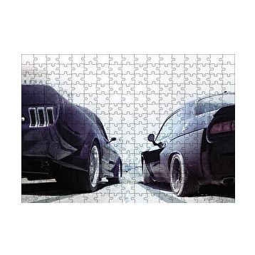 Cakapuzzle Hızlı ve Öfkeli 8 Drag Araçları 120 Parça Ahşap Puzzle