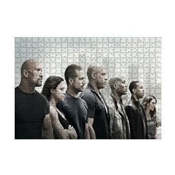 Cakapuzzle Hızlı ve Öfkeli Full Cast Afiş 120 Parça Ahşap Puzzle
