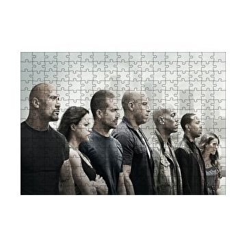 Cakapuzzle Hızlı ve Öfkeli Full Cast Afiş 120 Parça Ahşap Puzzle