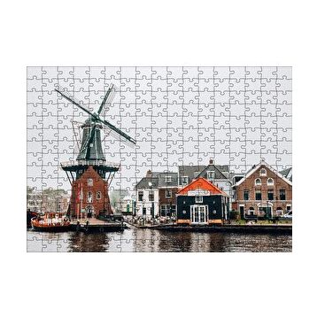Cakapuzzle Hollanda Yeldeğirmeni ve Şirin Kasaba 120 Parça Ahşap Puzzle