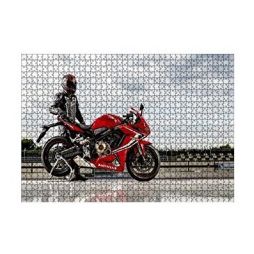 Cakapuzzle Honda CBR 650 ve Sürücüsü 120 Parça Ahşap Puzzle