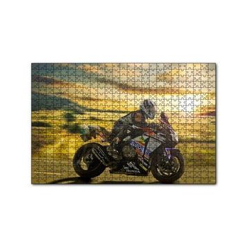Cakapuzzle Honda Motosiklet Motosikletçi Görsel 120 Parça Ahşap Puzzle