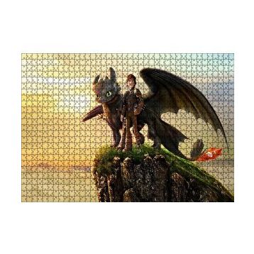 Cakapuzzle How to Train Your Dragon Film Görseli 120 Parça Ahşap Puzzle