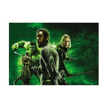 Cakapuzzle Hulk Black Panther ve Black Widow 120 Parça Ahşap Puzzle