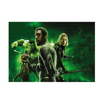 Cakapuzzle Hulk Black Panther ve Black Widow 120 Parça Ahşap Puzzle