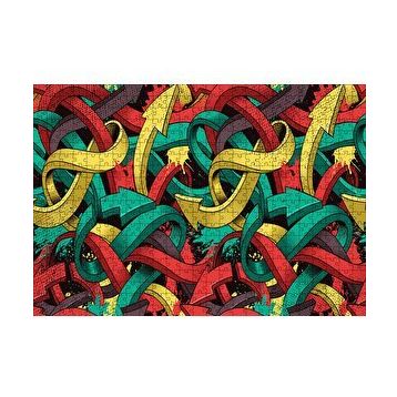 Cakapuzzle İç İçe Geşmiş Renkli Oklar Görseli 120 Parça Ahşap Puzzle