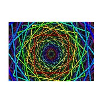 Cakapuzzle İçiçe Sarmal Renkli Kareler 120 Parça Ahşap Puzzle