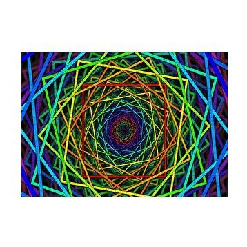 Cakapuzzle İçiçe Sarmal Renkli Kareler 120 Parça Ahşap Puzzle