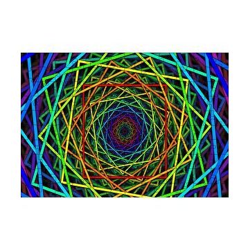Cakapuzzle İçiçe Sarmal Renkli Kareler 120 Parça Ahşap Puzzle