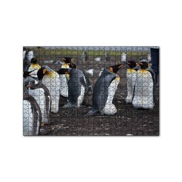 Cakapuzzle İmparator Penguenleri ve Yavru 120 Parça Ahşap Puzzle