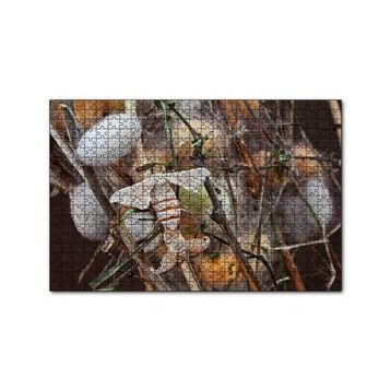 Cakapuzzle İpek Böceği Ve Kozası Görseli 120 Parça Ahşap Puzzle