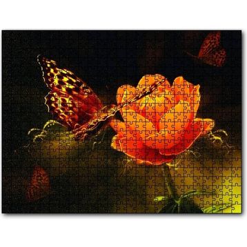 Cakapuzzle Işık Sarı Çiçek Kelebek 120 Parça Puzzle