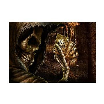 Cakapuzzle İskambil Oynayan İskelet 120 Parça Ahşap Puzzle